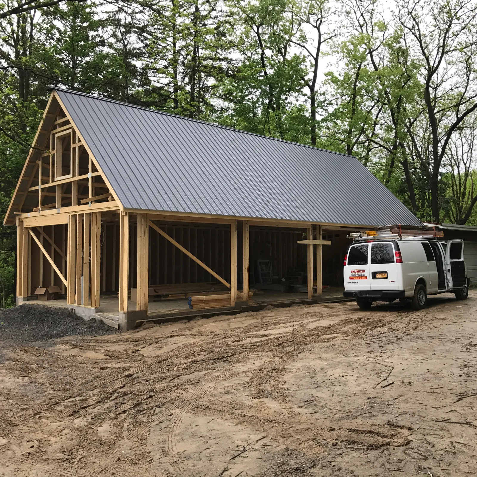 new construction being wired by unlimited electric professional eletricians