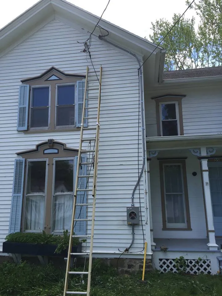 upgraded electrical wiring to exterior of home
